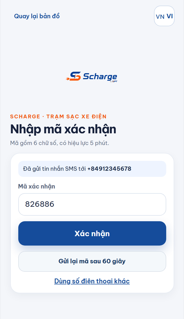 Nhập mã 6 chữ số