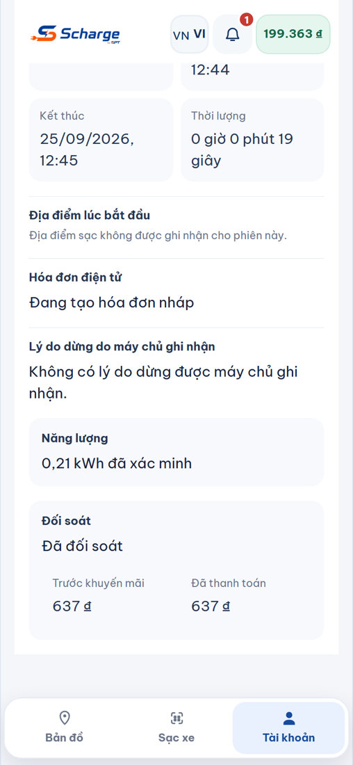 Tình trạng hoá đơn